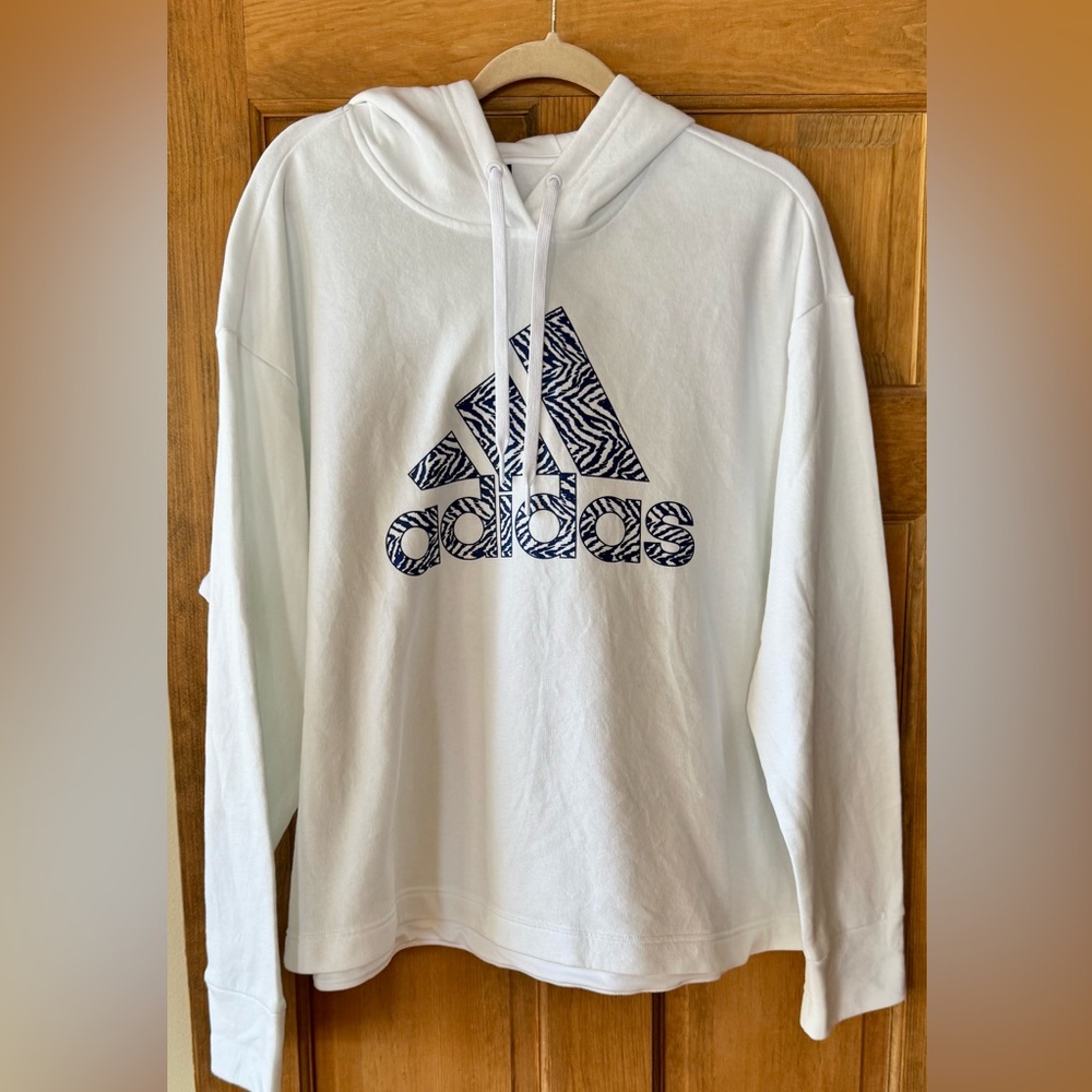 Women’s ADIDAS “Badge of Sport” Zebra Hoodie - Size 3X NWOTs